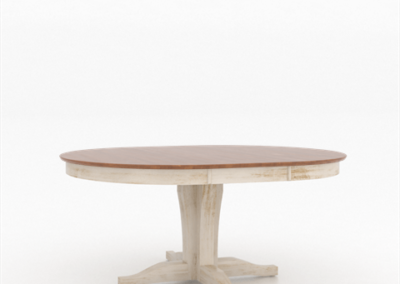 Parchment & Praline Round-Oval Table by Canadel-0