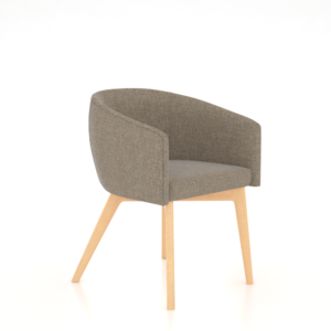 Downtown Natural Washed Side Chair with UA Fabric