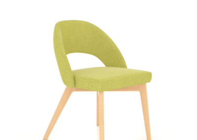 Downtown Natural Washed Side Chair with TJ Fabric