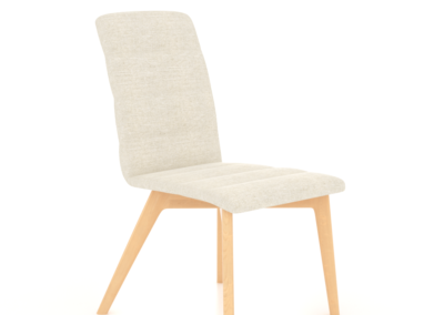 Downtown Natural Washed Side Chair with TW Fabric