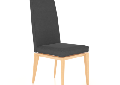 Downtown Natural Washed Side Chair with Bonded Leather XJ Fabric