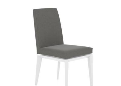 Downtown Dove White Side Chair with TP Fabric