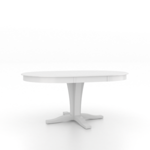 Gourmet Dove White Round-Oval Table by Canadel-0