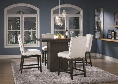 Davy's Grey Square Table 5 Piece Set