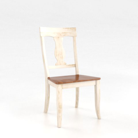 Parchment & Praline Washed Side Chair by Canadel-0