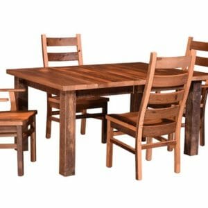 Almanzo 5 Piece Square Leg Set with Arm Chairs