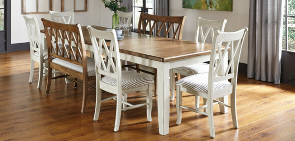 Two-Tone 7 Piece Set with Benches