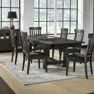 AAM40T Warm Grey 7 Piece Set with Ladderback Side Chairs-0