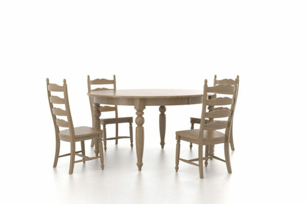 60" Round Pecan Washed 5 Piece Set by Canadel -0