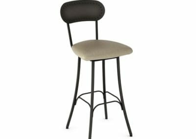 Bean 41568 Stool with Upholstered Seat and Metal Backrest By Amisco-0