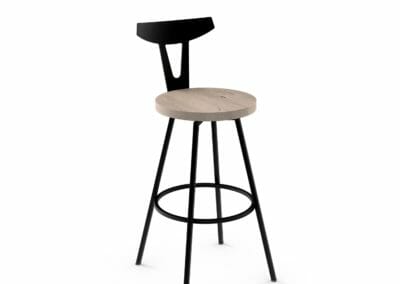 Hans 41504 Stool with Solid Wood Seat by Amisco-0