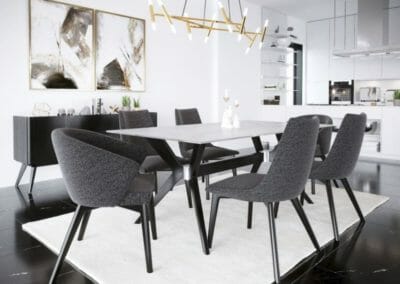 Downtown Midnight Black Washed Dining Set by Canadel-0