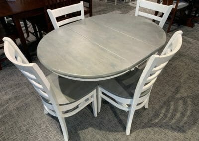 Grey and White Kitchen Table