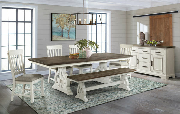 Int38 6 Piece Set Kitchen Tables And, White Dining Room Table Set With Bench